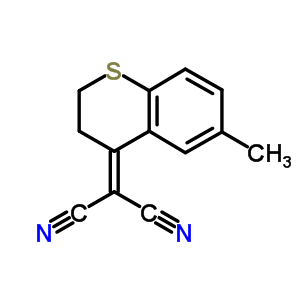 Propanedinitrile,2-(2,3-dihydro-6-methyl-4h-1-benzothiopyran-4-ylidene)-Structure,30197-74-1Structure Propanedinitrile,2-(2,3-dihydro-6-methyl-4h-1-benzothiopyran-4-ylidene)- Structure,30197-74-1Structure