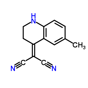 Propanedinitrile,2-(2,3-dihydro-6-methyl-4(1h)-quinolinylidene)-Structure,30197-76-3Structure Propanedinitrile,2-(2,3-dihydro-6-methyl-4(1h)-quinolinylidene)- Structure,30197-76-3Structure