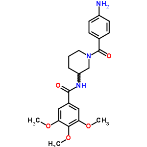 N-(1-(p-氨基苯甲?；?-3-哌啶)-3,4,5-三甲氧基苯甲酰胺水合物結(jié)構(gòu)式_30751-15-6結(jié)構(gòu)式