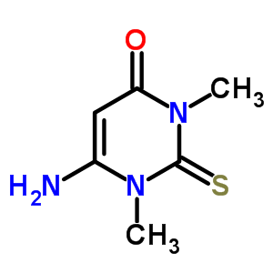 6-Amino-1,3-dimethyl-2-thioxo-2,3-dihydropyrimidin-4(1h)-oneStructure,3120-52-3Structure 6-Amino-1,3-dimethyl-2-thioxo-2,3-dihydropyrimidin-4(1h)-one Structure,3120-52-3Structure