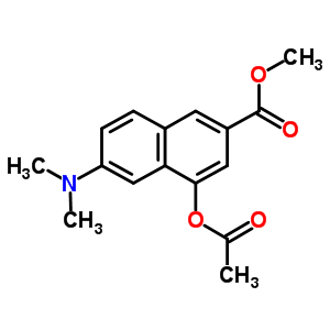 4-(Acetyloxy)-6-(dimethylamino)-2-naphthalenecarboxylic acid methyl esterStructure,31206-80-1Structure 4-(Acetyloxy)-6-(dimethylamino)-2-naphthalenecarboxylic acid methyl ester Structure,31206-80-1Structure