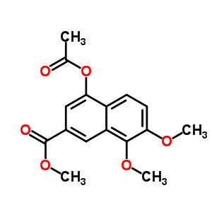 4-(Acetyloxy)-7,8-dimethoxy-2-naphthalenecarboxylic acid methyl esterStructure,31206-84-5Structure 4-(Acetyloxy)-7,8-dimethoxy-2-naphthalenecarboxylic acid methyl ester Structure,31206-84-5Structure