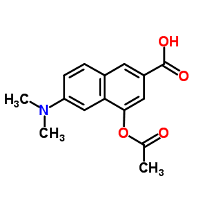 4-(Acetyloxy)-6-(dimethylamino)-2-naphthalenecarboxylic acidStructure,31222-35-2Structure 4-(Acetyloxy)-6-(dimethylamino)-2-naphthalenecarboxylic acid Structure,31222-35-2Structure