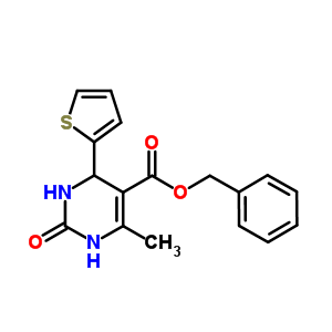 Benzyl 6-methyl-2-oxo-4-(2-thienyl)-1,2,3,4-Tetrahydropyrimidine-5-carboxylateStructure,312623-13-5Structure Benzyl 6-methyl-2-oxo-4-(2-thienyl)-1,2,3,4-Tetrahydropyrimidine-5-carboxylate Structure,312623-13-5Structure