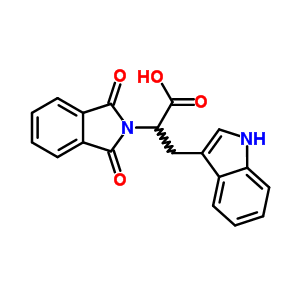 2-(1,3-Dioxoisoindol-2-yl)-3-(1h-indol-3-yl)propanoic acidStructure,32675-71-1Structure 2-(1,3-Dioxoisoindol-2-yl)-3-(1h-indol-3-yl)propanoic acid Structure,32675-71-1Structure