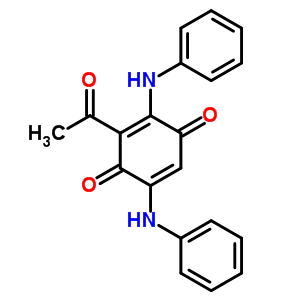 2,5-Cyclohexadiene-1,4-dione,3-acetyl-2,5-bis(phenylamino)-Structure,33251-25-1Structure 2,5-Cyclohexadiene-1,4-dione,3-acetyl-2,5-bis(phenylamino)- Structure,33251-25-1Structure