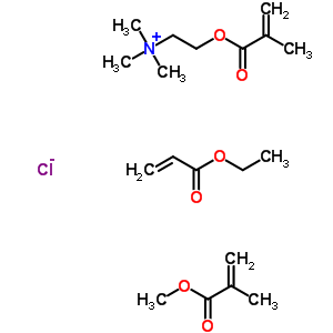 2-甲基-2-丙烯酸甲酯與2-丙烯酸乙酯和N,N,N-三甲基-2-[(2-甲基-2-丙烯?；?氧]乙銨氯化物的聚合物結(jié)構(gòu)式_33434-24-1結(jié)構(gòu)式