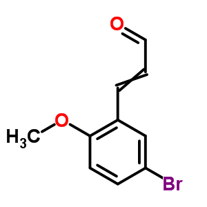2-Propenal,3-(5-bromo-2-methoxyphenyl)-Structure,33538-91-9Structure 2-Propenal,3-(5-bromo-2-methoxyphenyl)- Structure,33538-91-9Structure