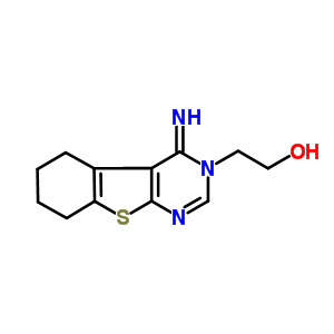 2-(4-亞氨基-5,6,7,8-四氫[1]苯并噻吩并[2,3-D]嘧啶-3(4H)-基)乙醇結(jié)構(gòu)式_342396-95-6結(jié)構(gòu)式