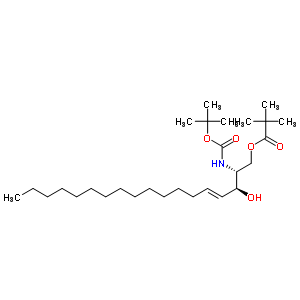 N-boc-1-pivaloyl d-erythro-sphingosineStructure,342649-71-2Structure N-boc-1-pivaloyl d-erythro-sphingosine Structure,342649-71-2Structure