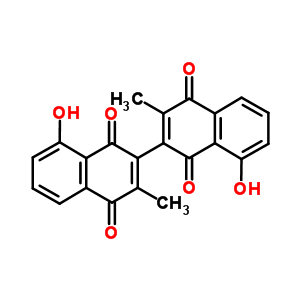 5-Hydroxy-3-(8-hydroxy-3-methyl-1,4-dioxonaphthalen-2-yl)-2-methylnaphthalene-1,4-dioneStructure,34341-27-0Structure 5-Hydroxy-3-(8-hydroxy-3-methyl-1,4-dioxonaphthalen-2-yl)-2-methylnaphthalene-1,4-dione Structure,34341-27-0Structure