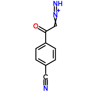 Benzonitrile,4-(2-diazoacetyl)-Structure,3490-50-4Structure Benzonitrile,4-(2-diazoacetyl)- Structure,3490-50-4Structure