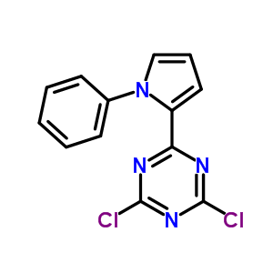 2,4-Dichloro-6-(1-phenylpyrrol-2-yl)-1,3,5-triazineStructure,35252-63-2Structure 2,4-Dichloro-6-(1-phenylpyrrol-2-yl)-1,3,5-triazine Structure,35252-63-2Structure