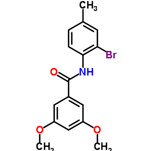 N-(2-bromo-4-methylphenyl)-3,5-dimethoxybenzamideStructure,352688-91-6Structure N-(2-bromo-4-methylphenyl)-3,5-dimethoxybenzamide Structure,352688-91-6Structure