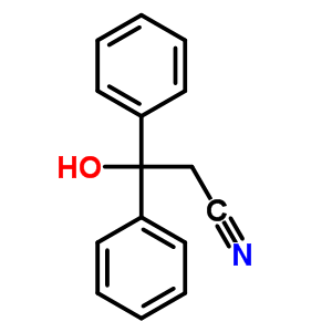 3-羥基-3,3-二苯基-丙腈結(jié)構(gòu)式_3531-23-5結(jié)構(gòu)式