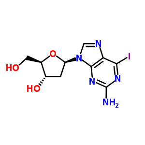 2-Amino-6-iodo-2’-deoxyguanosineStructure,354823-77-1Structure 2-Amino-6-iodo-2’-deoxyguanosine Structure,354823-77-1Structure