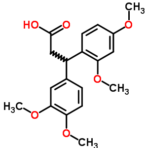 Benzenepropanoic acid, b-(2,4-dimethoxyphenyl)-3,4-dimethoxy-Structure,35582-73-1Structure Benzenepropanoic acid, b-(2,4-dimethoxyphenyl)-3,4-dimethoxy- Structure,35582-73-1Structure