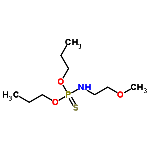 N-二丙氧基膦硫代-2-甲氧基-乙胺結(jié)構(gòu)式_35812-42-1結(jié)構(gòu)式