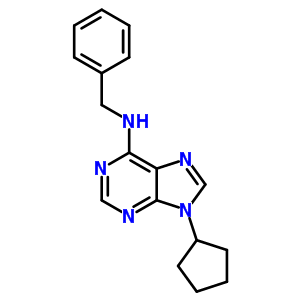 N-芐基-9-環(huán)戊基-嘌呤-6-胺結(jié)構(gòu)式_35966-95-1結(jié)構(gòu)式