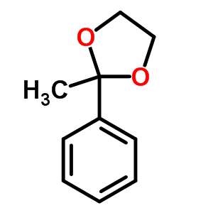 (6ci,7ci,8ci,9ci)-2-甲基-2-苯基-1,3-二氧戊環(huán)結(jié)構(gòu)式_3674-77-9結(jié)構(gòu)式