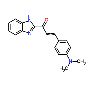 1-(1H-苯并咪唑-2-基)-3-(4-(二甲基氨基)苯基)-2-丙烯-1-酮結(jié)構(gòu)式_36998-79-5結(jié)構(gòu)式