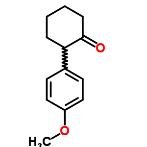 2-(4-甲氧基苯基)-環(huán)己酮結(jié)構(gòu)式_37087-68-6結(jié)構(gòu)式