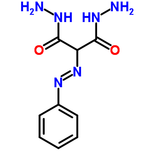 Propanedioic acid,2-(2-phenyldiazenyl)-, 1,3-dihydrazideStructure,37763-74-9Structure Propanedioic acid,2-(2-phenyldiazenyl)-, 1,3-dihydrazide Structure,37763-74-9Structure