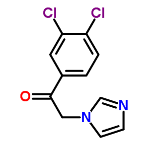 1-(3,4-二氯苯基)-2-(1H-咪唑-1-基)乙酮結(jié)構(gòu)式_37906-39-1結(jié)構(gòu)式