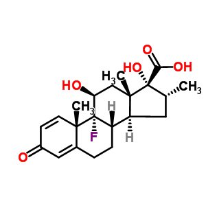 9-Fluoro-11,17-dihydroxy-16alpha-methyl-3-oxoandrosta-1,4-diene-17-carboxylic acidStructure,37927-01-8Structure 9-Fluoro-11,17-dihydroxy-16alpha-methyl-3-oxoandrosta-1,4-diene-17-carboxylic acid Structure,37927-01-8Structure
