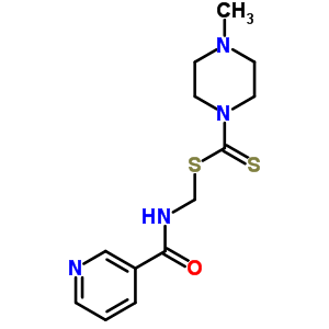 (Pyridine-3-carbonylamino)methyl 4-methylpiperazine-1-carbodithioateStructure,38221-47-5Structure (Pyridine-3-carbonylamino)methyl 4-methylpiperazine-1-carbodithioate Structure,38221-47-5Structure