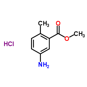 Benzoic acid,5-amino-2-methyl-,methyl ester,hydrochlorideStructure,383678-23-7Structure Benzoic acid,5-amino-2-methyl-,methyl ester,hydrochloride Structure,383678-23-7Structure