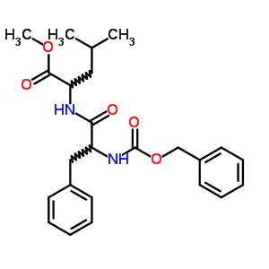 N-[N-[(苯基甲氧基)羰基]-L-苯基丙氨?；鵠-L-亮氨酸甲酯結(jié)構(gòu)式_3850-45-1結(jié)構(gòu)式