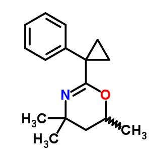 4,4,6-Trimethyl-2-(1-phenylcyclopropyl)-5,6-dihydro-1,3-oxazineStructure,38709-65-8Structure 4,4,6-Trimethyl-2-(1-phenylcyclopropyl)-5,6-dihydro-1,3-oxazine Structure,38709-65-8Structure