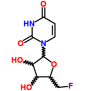 1-[5-(氟甲基)-3,4-二羥基四氫呋喃-2-基]嘧啶-2,4-二酮結(jié)構(gòu)式_38817-29-7結(jié)構(gòu)式
