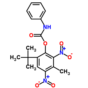 (3-Methyl-2,4-dinitro-6-tert-butyl-phenyl) n-phenylcarbamateStructure,38934-86-0Structure (3-Methyl-2,4-dinitro-6-tert-butyl-phenyl) n-phenylcarbamate Structure,38934-86-0Structure