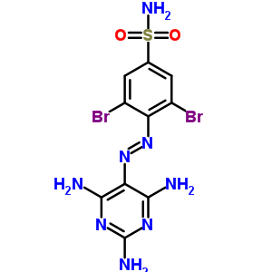 3,5-Dibromo-4-(2,4,6-triaminopyrimidin-5-yl)diazenyl-benzenesulfonamideStructure,39150-43-1Structure 3,5-Dibromo-4-(2,4,6-triaminopyrimidin-5-yl)diazenyl-benzenesulfonamide Structure,39150-43-1Structure