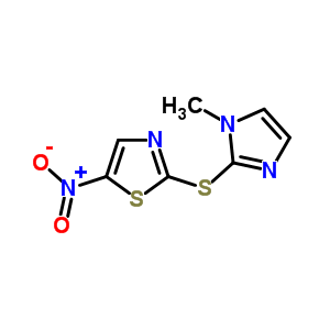 2-(1-Methylimidazol-2-yl)sulfanyl-5-nitro-1,3-thiazoleStructure,39259-57-9Structure 2-(1-Methylimidazol-2-yl)sulfanyl-5-nitro-1,3-thiazole Structure,39259-57-9Structure