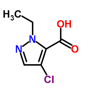 4-Chloro-1-ethyl-1H-pyrazole-5-carboxylic acidStructure,400756-39-0Structure 4-Chloro-1-ethyl-1H-pyrazole-5-carboxylic acid Structure,400756-39-0Structure