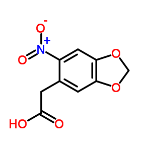 1,3-Benzodioxole-5-aceticacid, 6-nitro-Structure,40118-17-0Structure 1,3-Benzodioxole-5-aceticacid, 6-nitro- Structure,40118-17-0Structure