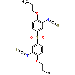 2-異硫代氰酰基-4-(3-異硫代氰?；?4-丙氧基-苯基)磺酰基-1-丙氧基-苯結構式_40939-80-8結構式