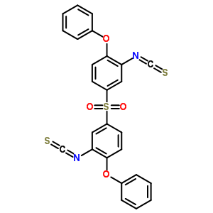 2-異硫代氰?；?4-(3-異硫代氰?；?4-苯氧基-苯基)磺?；?1-苯氧基-苯結構式_40939-81-9結構式