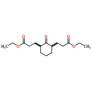 3-[3-(2-乙氧基羰基乙基)-2-氧代-環(huán)己基]丙酸乙酯結(jié)構(gòu)式_4095-03-8結(jié)構(gòu)式