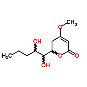 6-(1,2-Dihydroxypentyl)-4-methoxy-5,6-dihydropyran-2-oneStructure,41164-59-4Structure 6-(1,2-Dihydroxypentyl)-4-methoxy-5,6-dihydropyran-2-one Structure,41164-59-4Structure