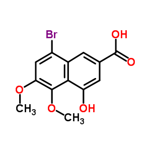 8-Bromo-4-hydroxy-5,6-dimethoxy-2-naphthalenecarboxylic acidStructure,4147-30-2Structure 8-Bromo-4-hydroxy-5,6-dimethoxy-2-naphthalenecarboxylic acid Structure,4147-30-2Structure