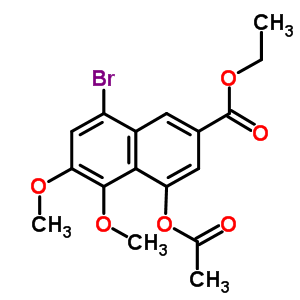 4-(Acetyloxy)-8-bromo-5,6-dimethoxy-2-naphthalenecarboxylic acid ethyl esterStructure,4147-31-3Structure 4-(Acetyloxy)-8-bromo-5,6-dimethoxy-2-naphthalenecarboxylic acid ethyl ester Structure,4147-31-3Structure