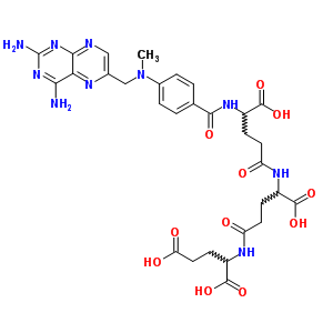 n-(n-(4-(((2,4-二氨基-6-蝶啶)甲基)甲基-L-谷氨酸結(jié)構(gòu)式_41600-14-0結(jié)構(gòu)式