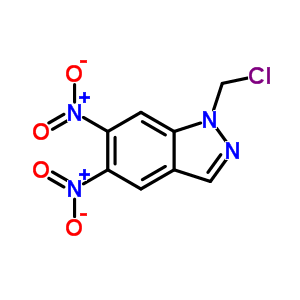 1-(Chloromethyl)-5,6-dinitro-indazoleStructure,41852-21-5Structure 1-(Chloromethyl)-5,6-dinitro-indazole Structure,41852-21-5Structure
