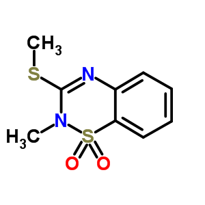 2H-1,2,4-benzothiadiazine,2-methyl-3-(methylthio)-, 1,1-dioxideStructure,42140-65-8Structure 2H-1,2,4-benzothiadiazine,2-methyl-3-(methylthio)-, 1,1-dioxide Structure,42140-65-8Structure