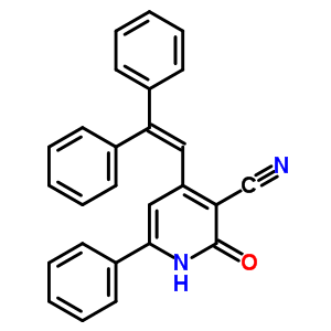 4-(2,2-Diphenylethenyl)-2-oxo-6-phenyl-1h-pyridine-3-carbonitrileStructure,4487-37-0Structure 4-(2,2-Diphenylethenyl)-2-oxo-6-phenyl-1h-pyridine-3-carbonitrile Structure,4487-37-0Structure
