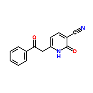 3-Pyridinecarbonitrile,1,2-dihydro-2-oxo-6-(2-oxo-2-phenylethyl)-Structure,4487-38-1Structure 3-Pyridinecarbonitrile,1,2-dihydro-2-oxo-6-(2-oxo-2-phenylethyl)- Structure,4487-38-1Structure